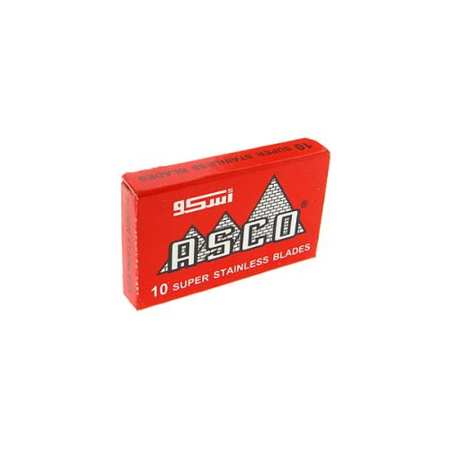 Asco Super Stainless Red ανταλλακτικά ξυραφάκια σε συσκευασία με 10 λεπίδες