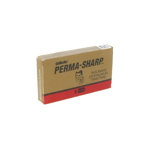 υραφάκια διπλής ακμής (Double Edge Razor) Perma Sharp. Το κουτάκι περιέχει 5 ξυραφάκια.