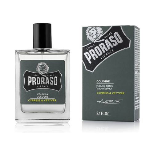 Η κολόνια με άρωμα κυπαρισσιού και vetiver σε γυάλινο μπουκάλι των 100ml είναι η τελευταία προσθήκη στη πλούσια συλλογή ανδρικής περιποίησης της Proraso.