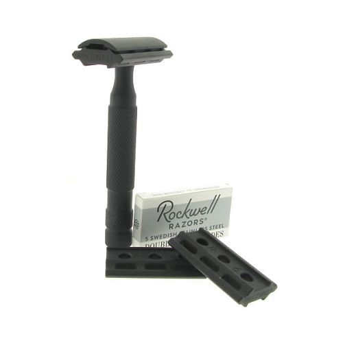 Ρυθμιζόμενη ξυριστική μηχανή από ανοξείδωτο ατσάλι Rockwell 6S Black
