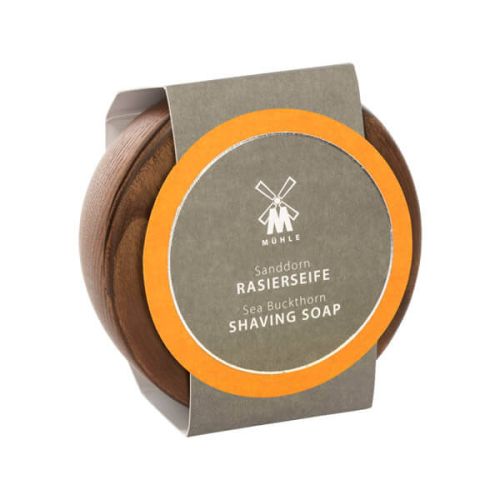 Σαπούνι ξυρίσματος της Muhle με ιπποφαές σε ξύλινο μπολ