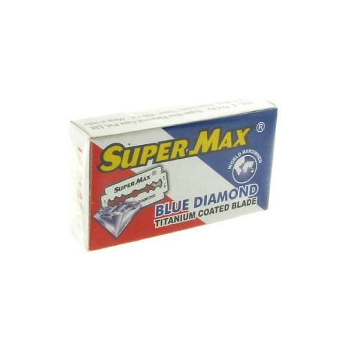 10 Ανταλλακτικά ξυραφάκια Super Max Blue Diamond Titanium