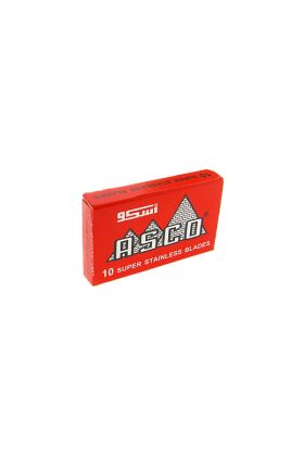 Asco Super Stainless Red ανταλλακτικά ξυραφάκια σε συσκευασία με 10 λεπίδες